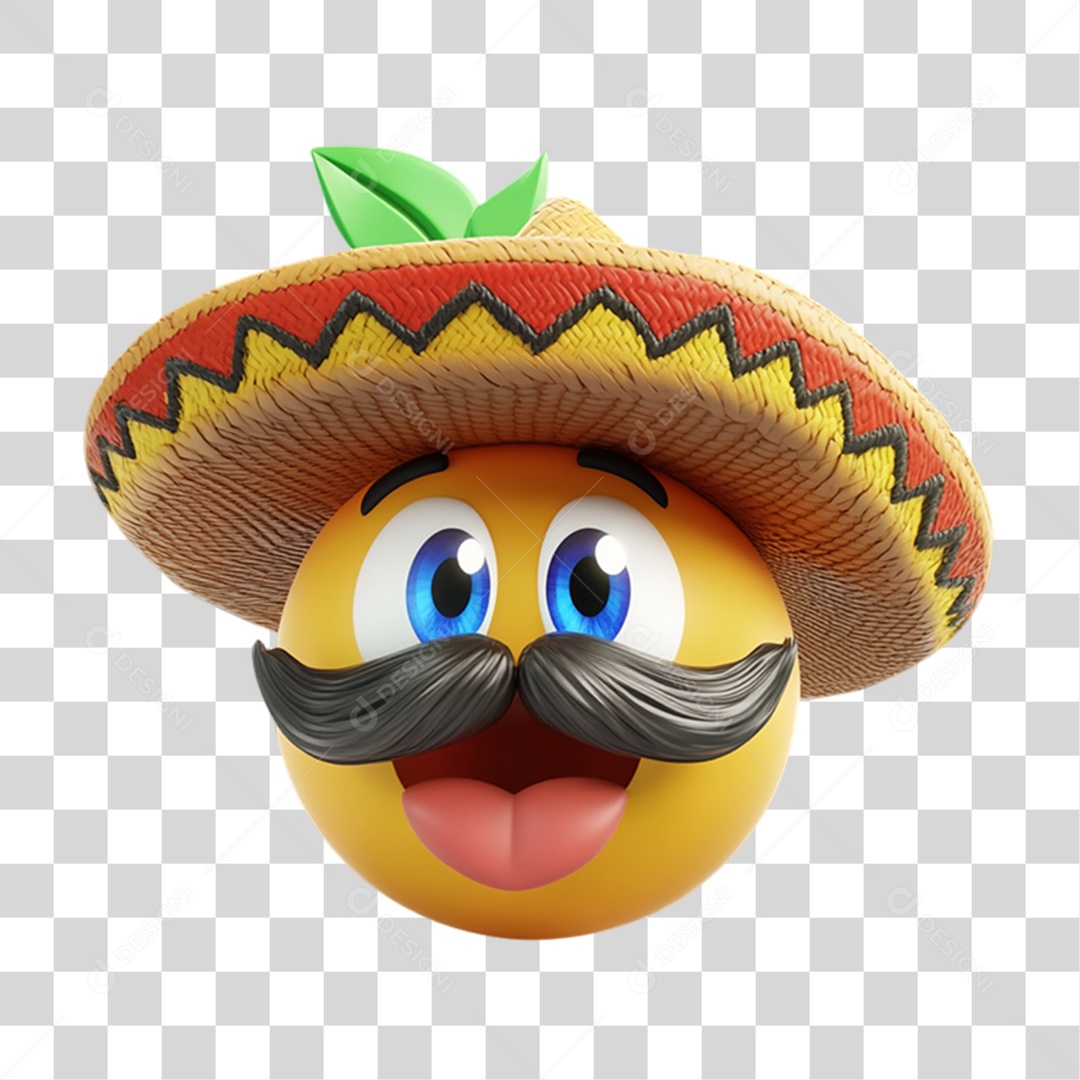 Elemento 3D Emoji Reações Emoções PNG Transparente