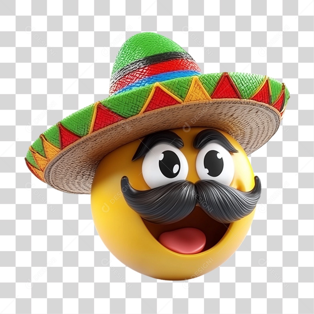 Elemento 3D Emoji Reações Emoções PNG Transparente