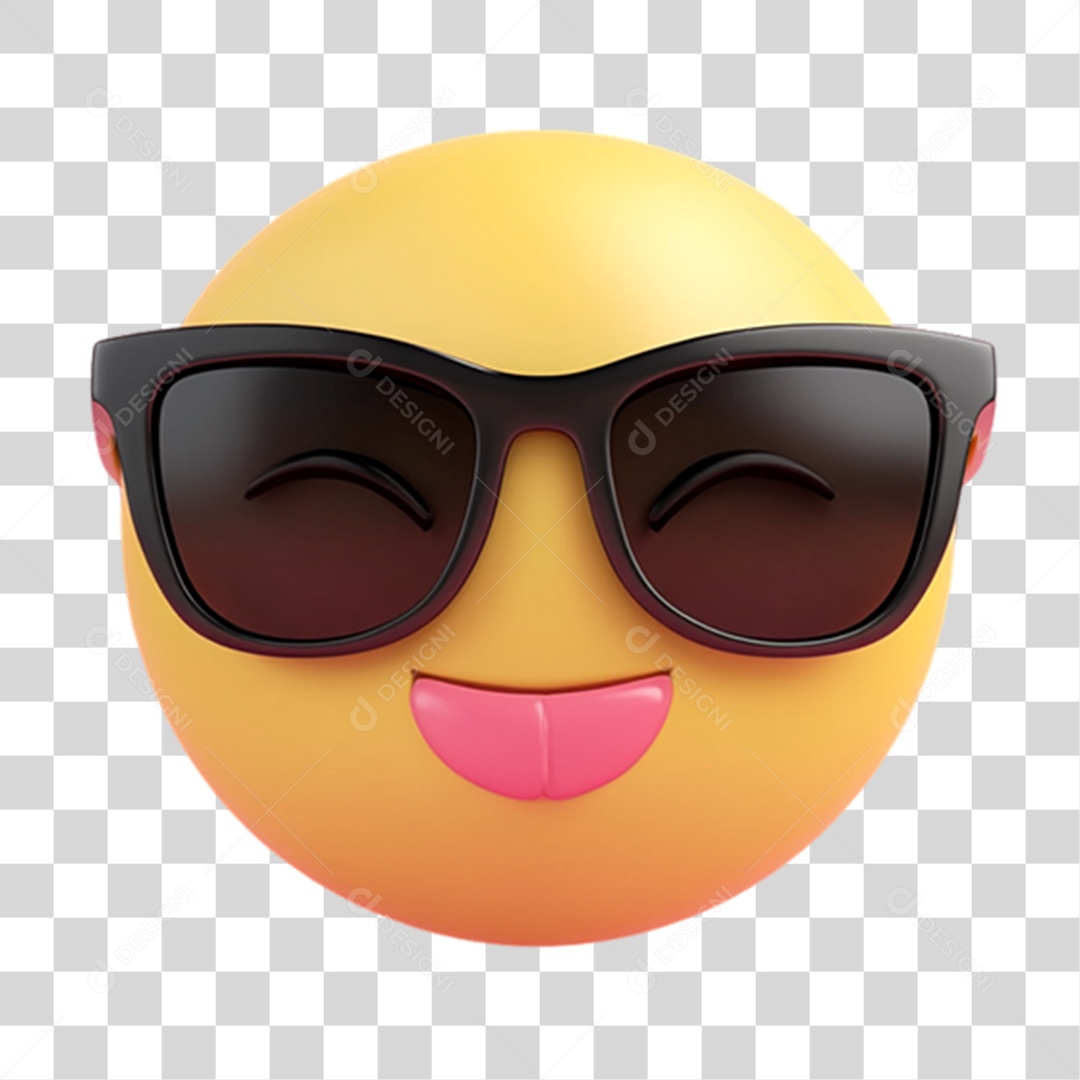 Elemento 3D Emoji Reações Emoções PNG Transparente