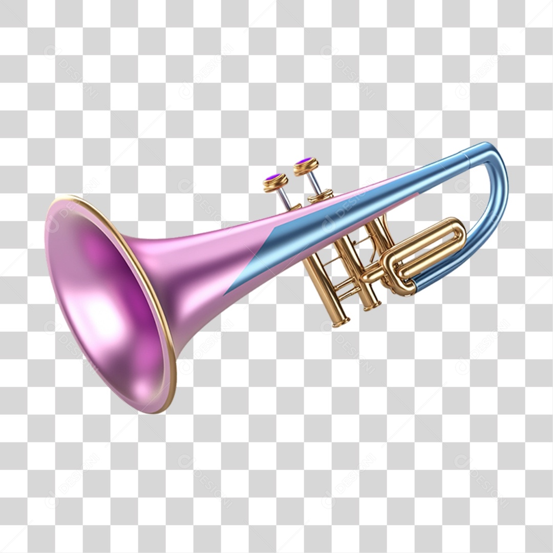 Instrumento Musical Trompete PNG Transparente