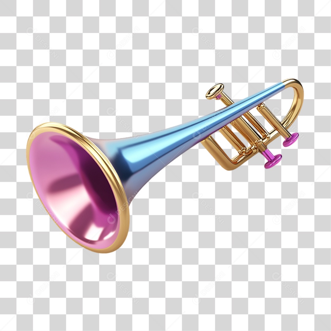 Instrumento Musical Trompete PNG Transparente