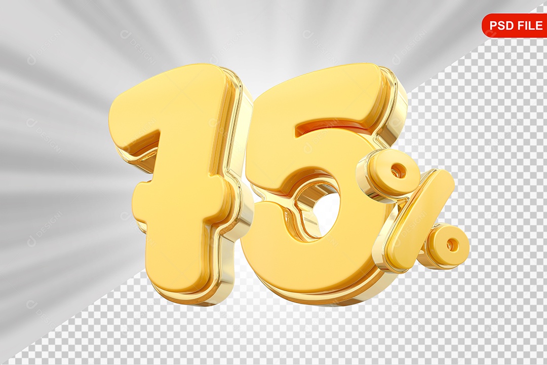 Desconto 75% Colorido Elemento 3D Para Composição PSD