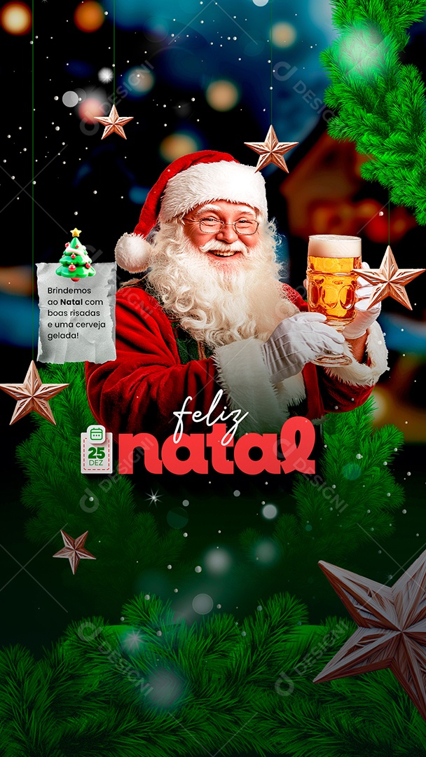 Story Feliz Natal Distribuidora Social Media PSD Editável