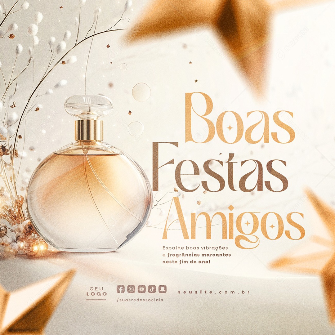Perfumaria Boas Festas Social Media PSD Editável