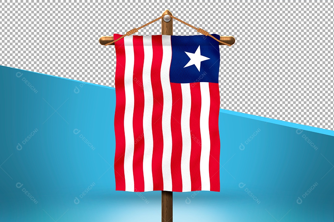 Bandeira de San Juan Elemento 3D para Composição PSD