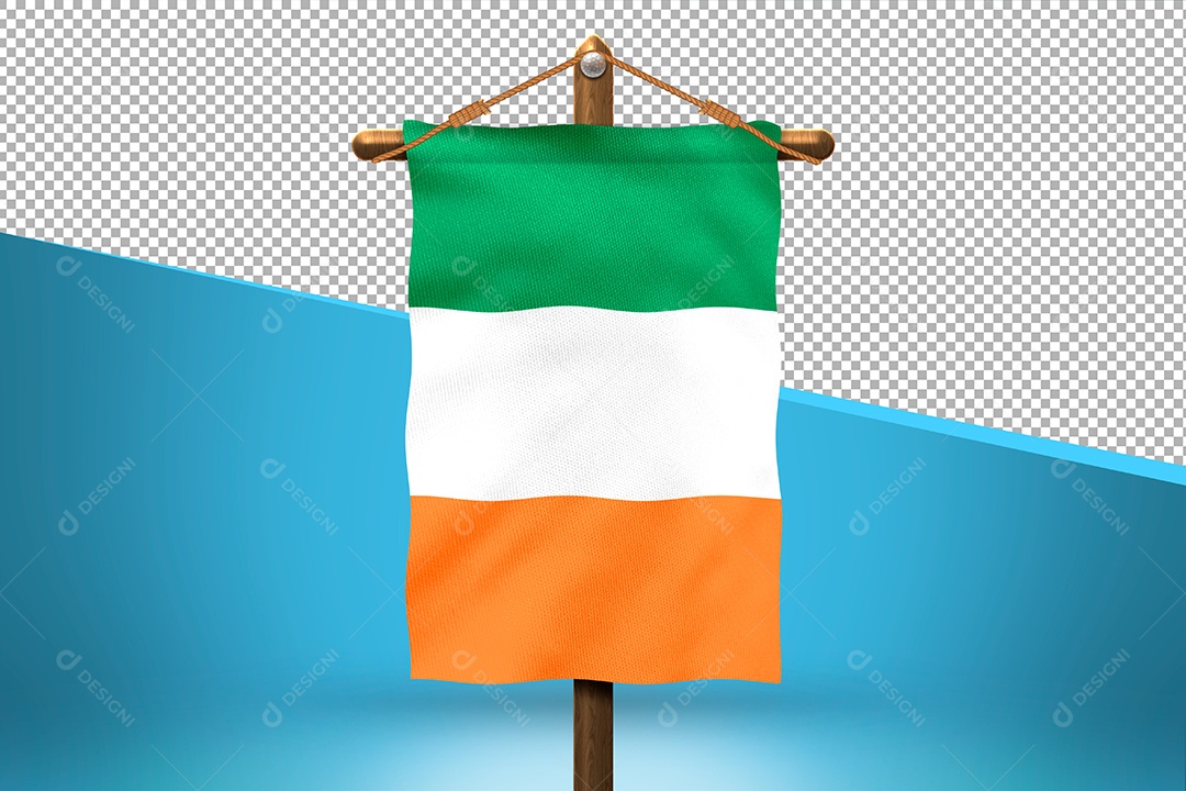 Bandeira da Costa do Marfim Elemento 3D para Composição PSD