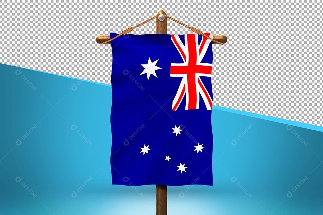 Bandeira da Austrália Elemento 3D para Composição PSD