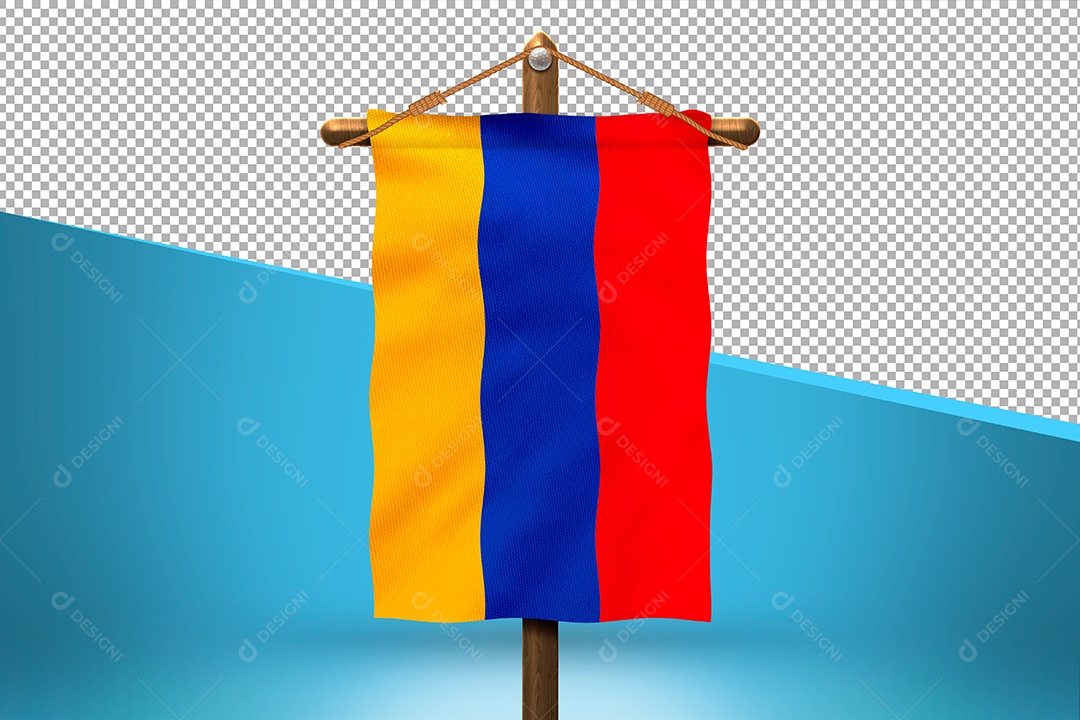 Bandeira da Armênia Elemento 3D para Composição PSD