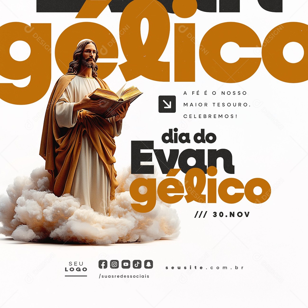 Dia do Evangélico 30 de Novembro Social Media PSD Editável