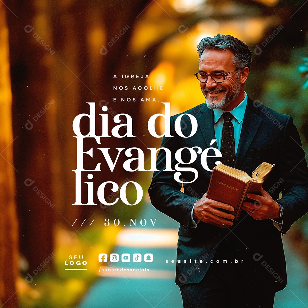 Dia do Evangélico 30 de Novembro Social Media PSD Editável