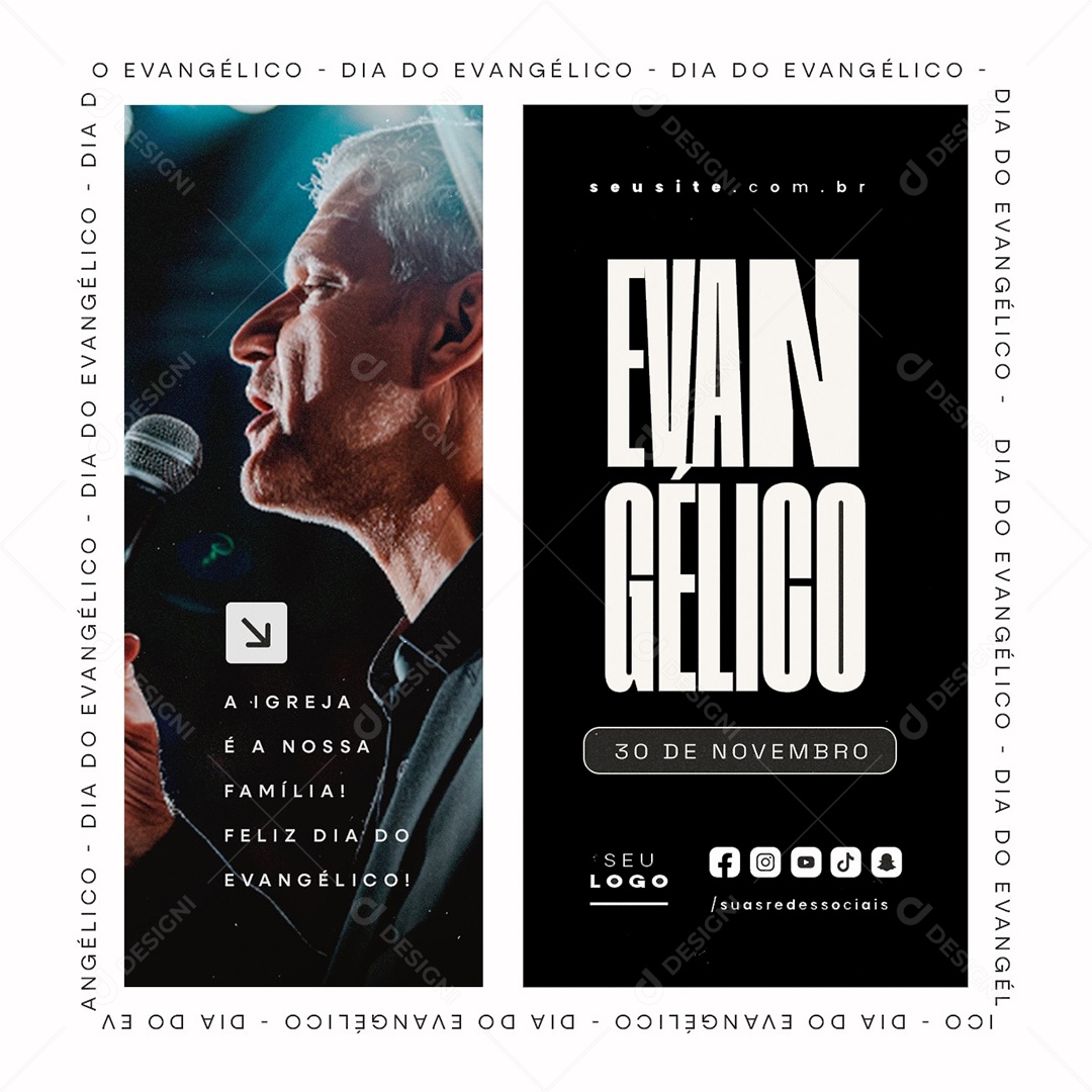 Dia do Evangélico 30 de Novembro Social Media PSD Editável