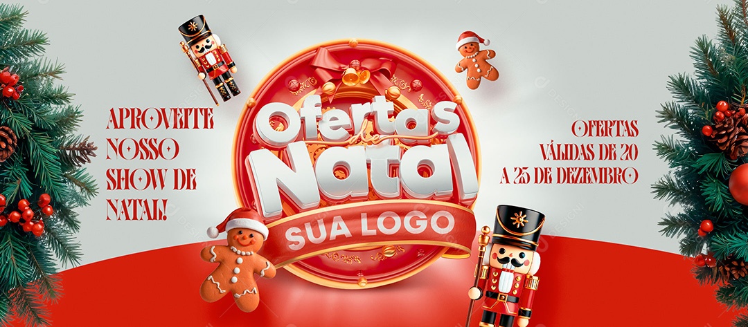 Banner Natal de Ofertas Social Media PSD Editável