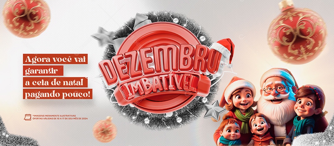 Banner Dezembro imbatível Social Media PSD Editável