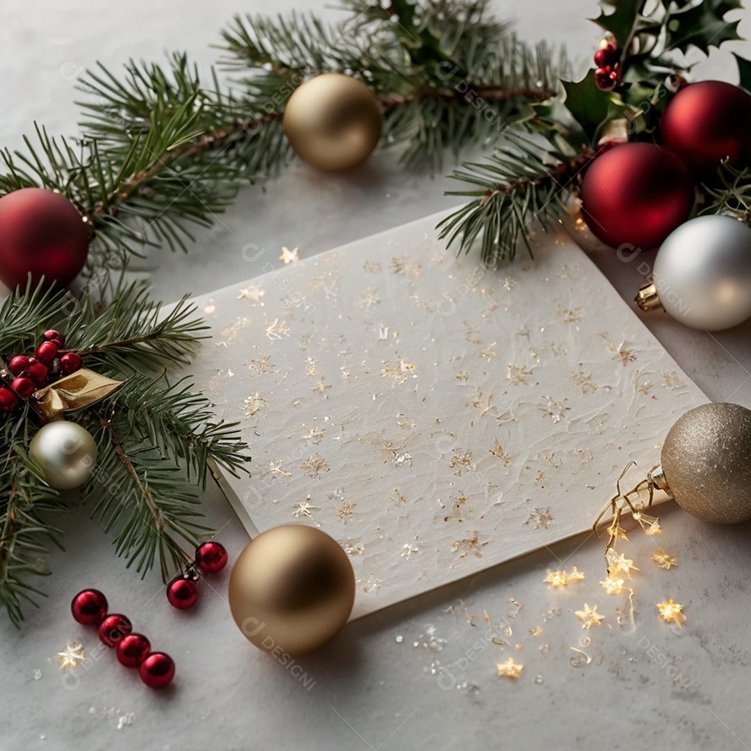 Um fundo de natal suave minimalista com decoração natalina