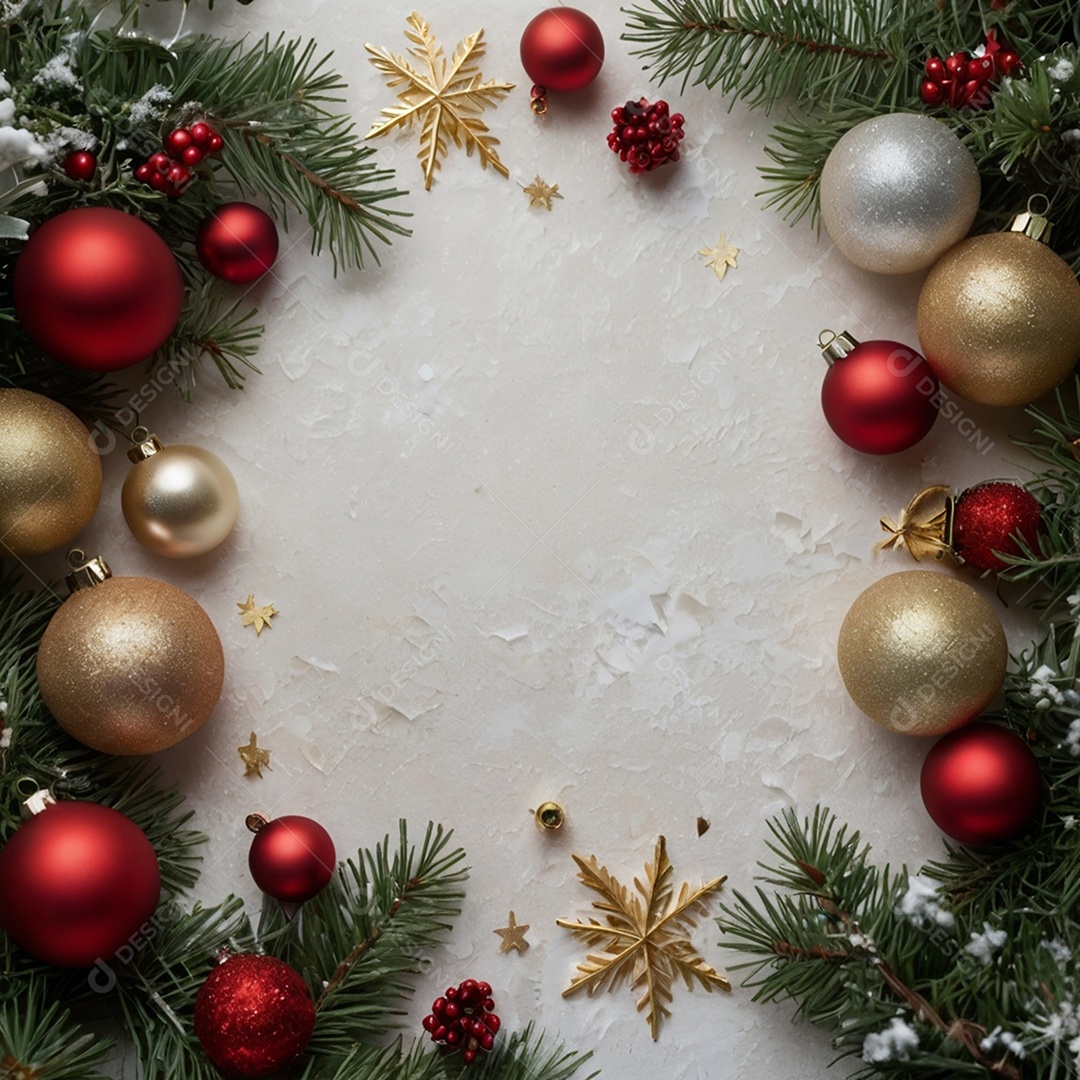 Um fundo de natal suave minimalista com decoração natalina