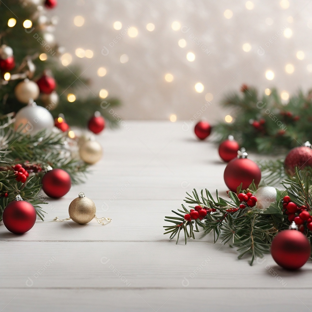 Um fundo de natal suave minimalista com decoração natalina