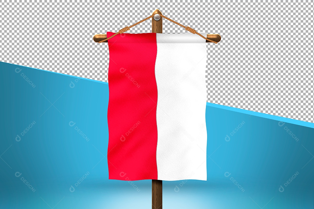 Bandeira da Polónia Elemento 3D para Composição PSD