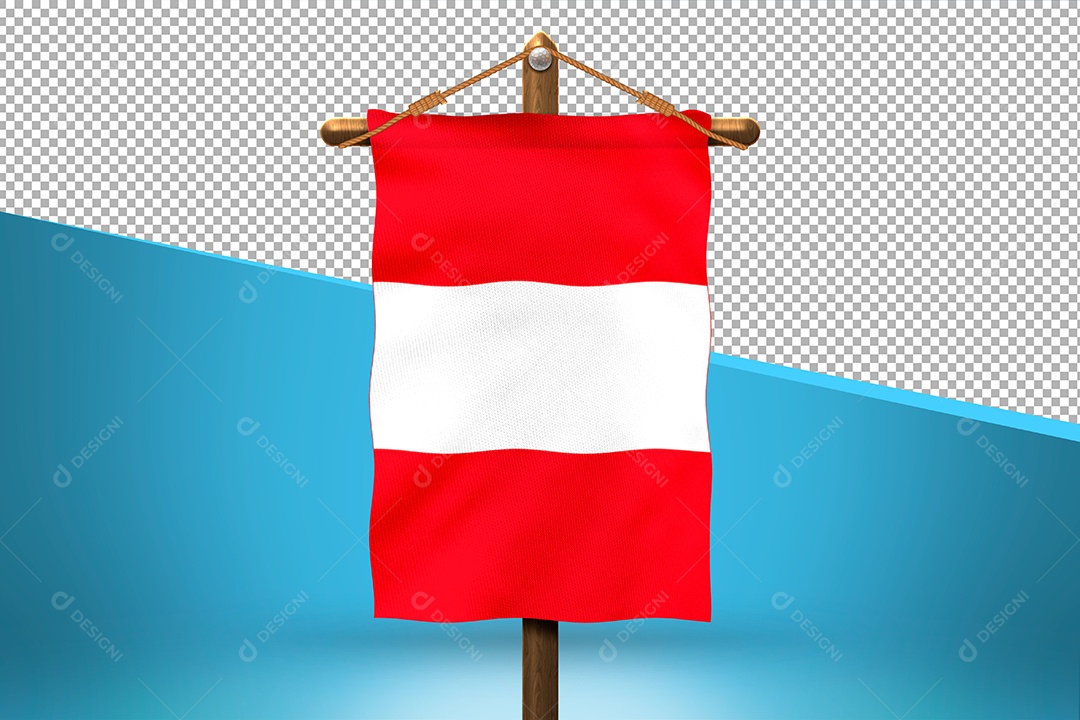 Bandeira do Peru Elemento 3D para Composição PSD
