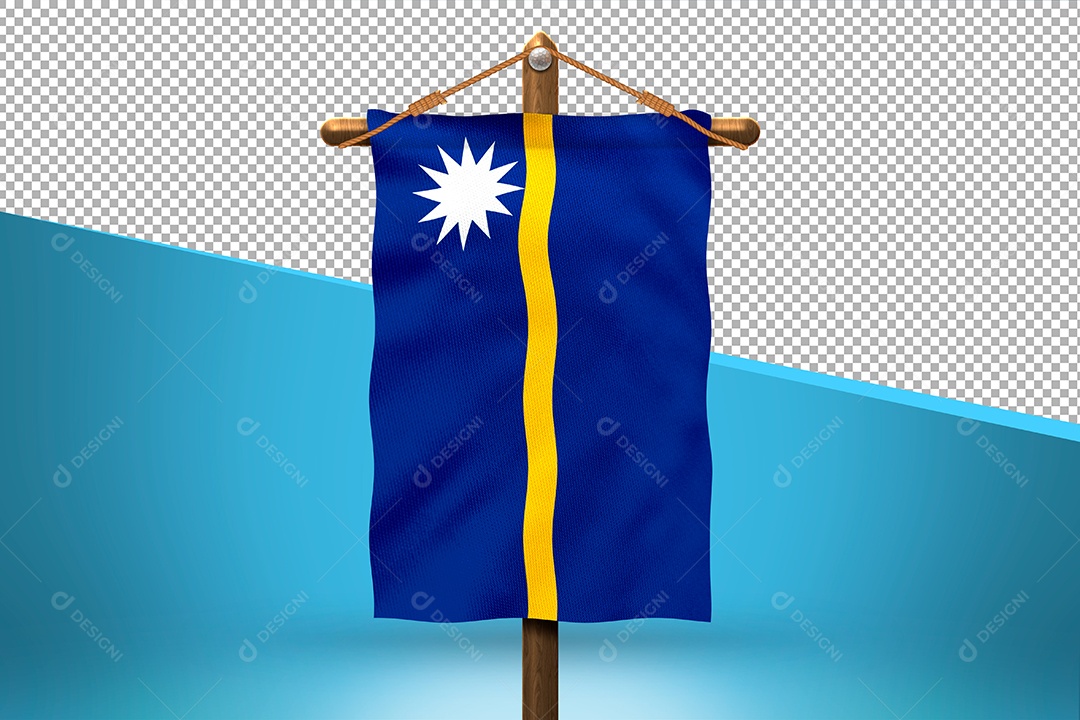 Bandeirade de Nauru Elemento 3D para Composição PSD