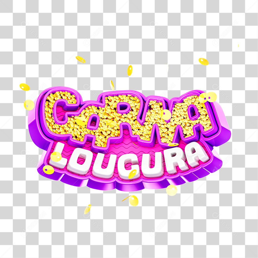 Seal 3D Carna Loucura PNG Transparent