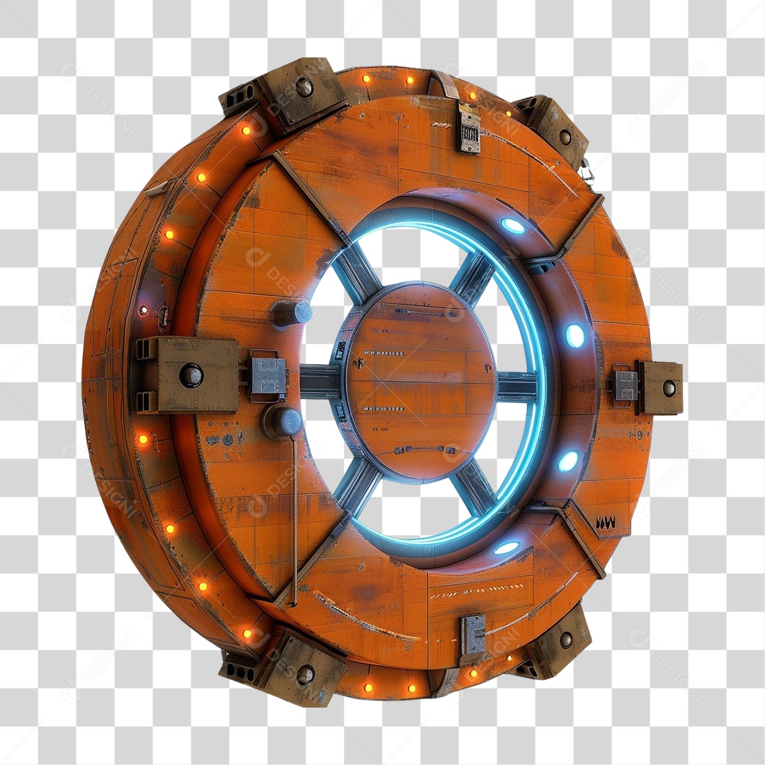 Placa de Madeira com Lâmpadas PNG Transparente