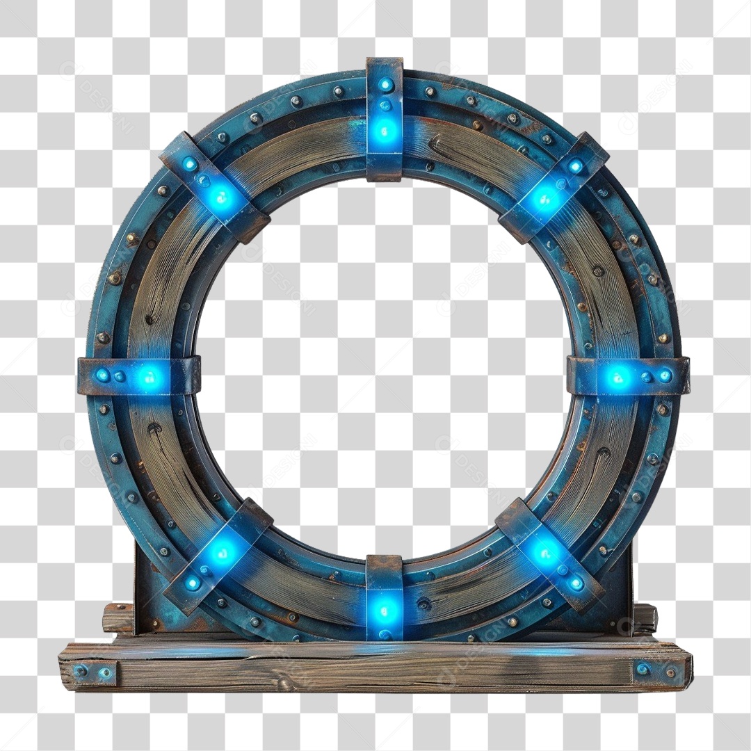 Placa de Madeira com Lâmpadas PNG Transparente