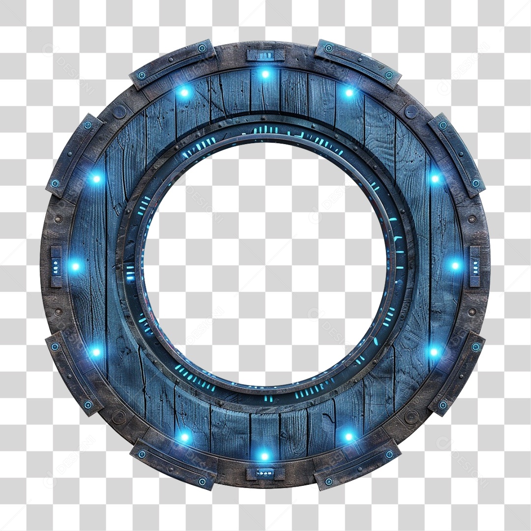 Placa de Madeira com Lâmpadas PNG Transparente