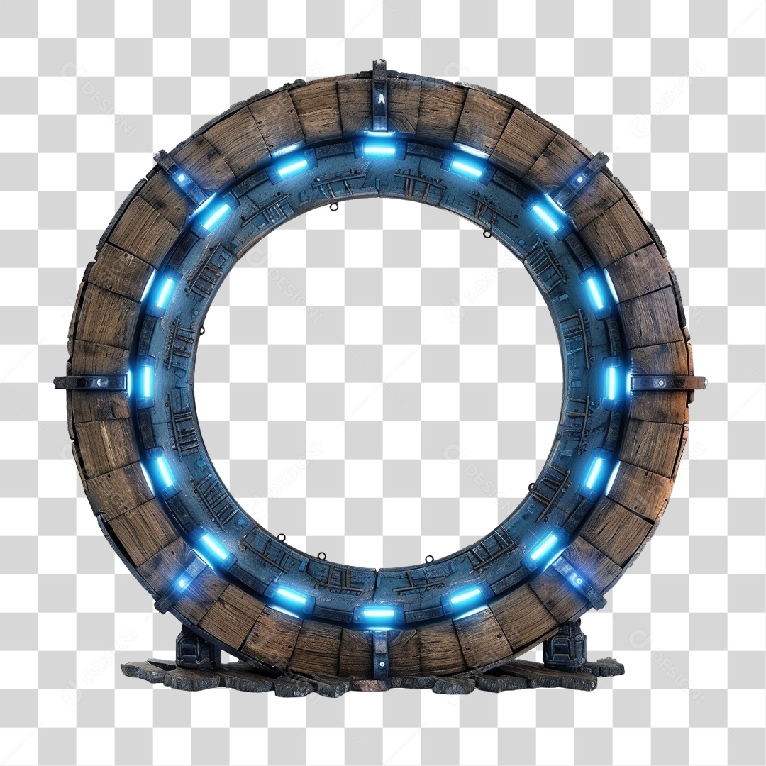 Placa de Madeira com Lâmpadas PNG Transparente