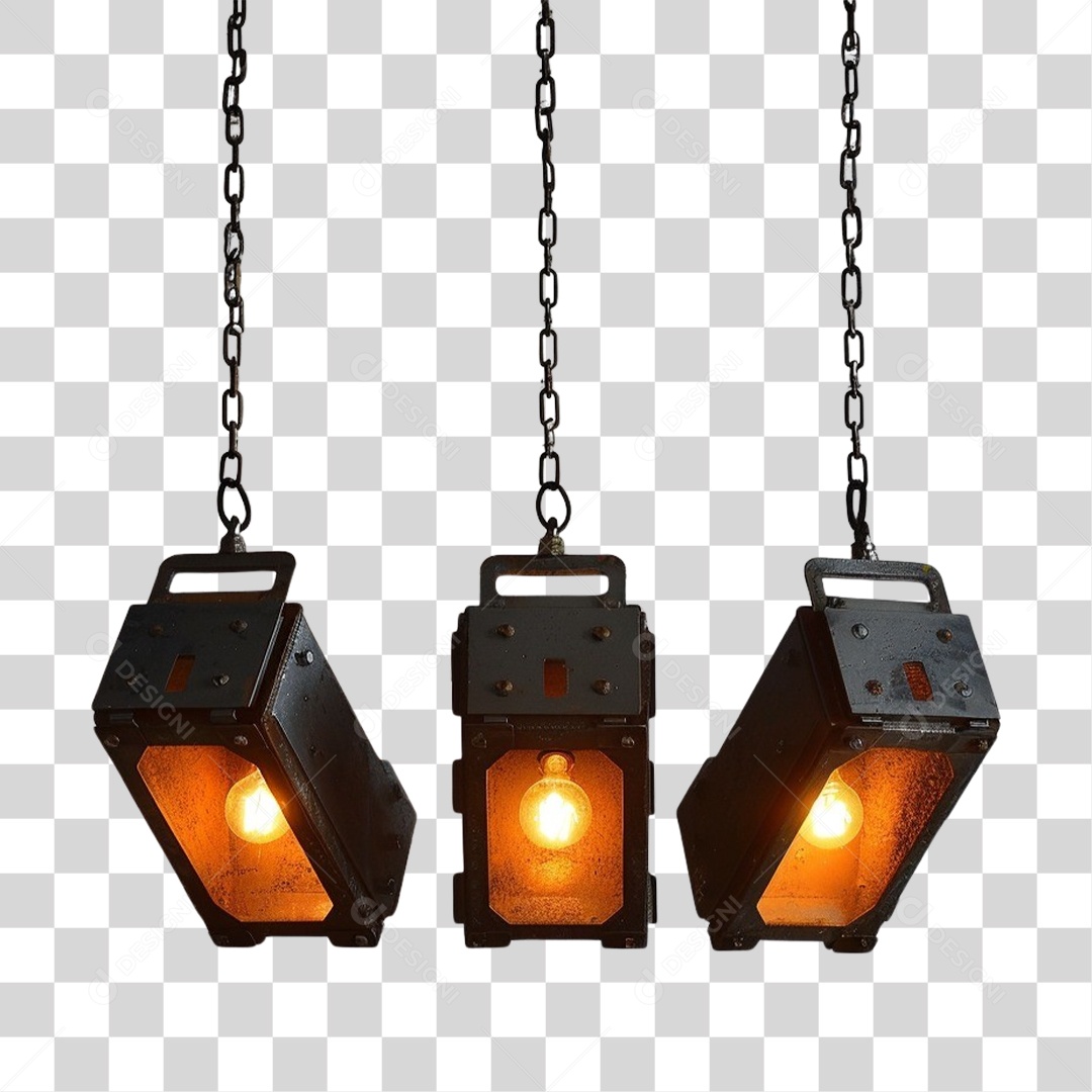 Luminárias de Metal Lâmpadas PNG Transparente