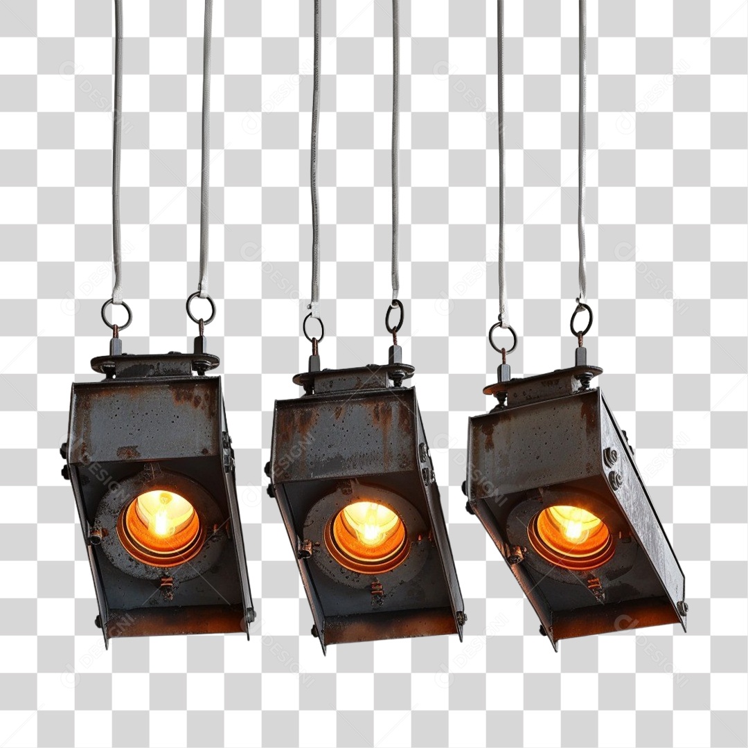 Luminárias de Metal Lâmpadas PNG Transparente