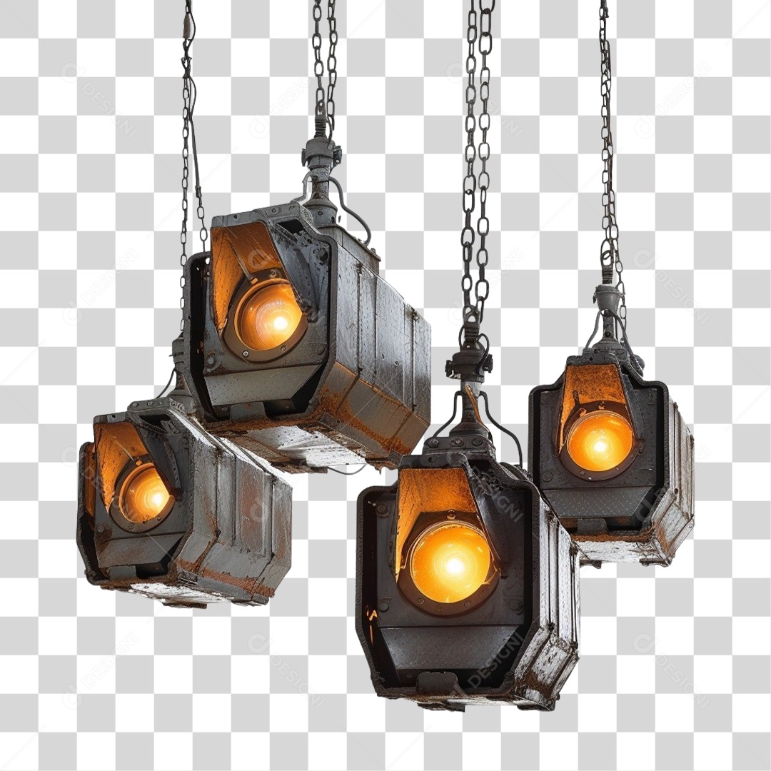 Luminárias de Metal Lâmpadas PNG Transparente