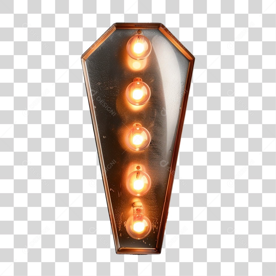 Placa de Metal Lâmpadas PNG Transparente