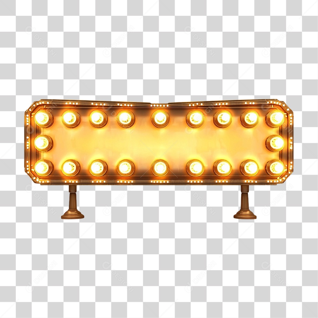 Placa de Metal Lâmpadas PNG Transparente