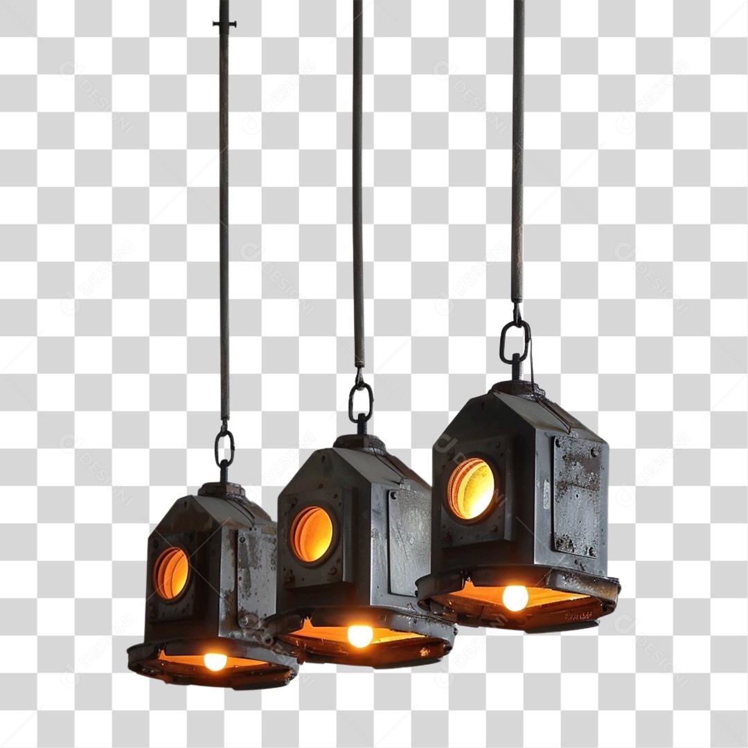 Luminárias de Metal Lâmpadas PNG Transparente