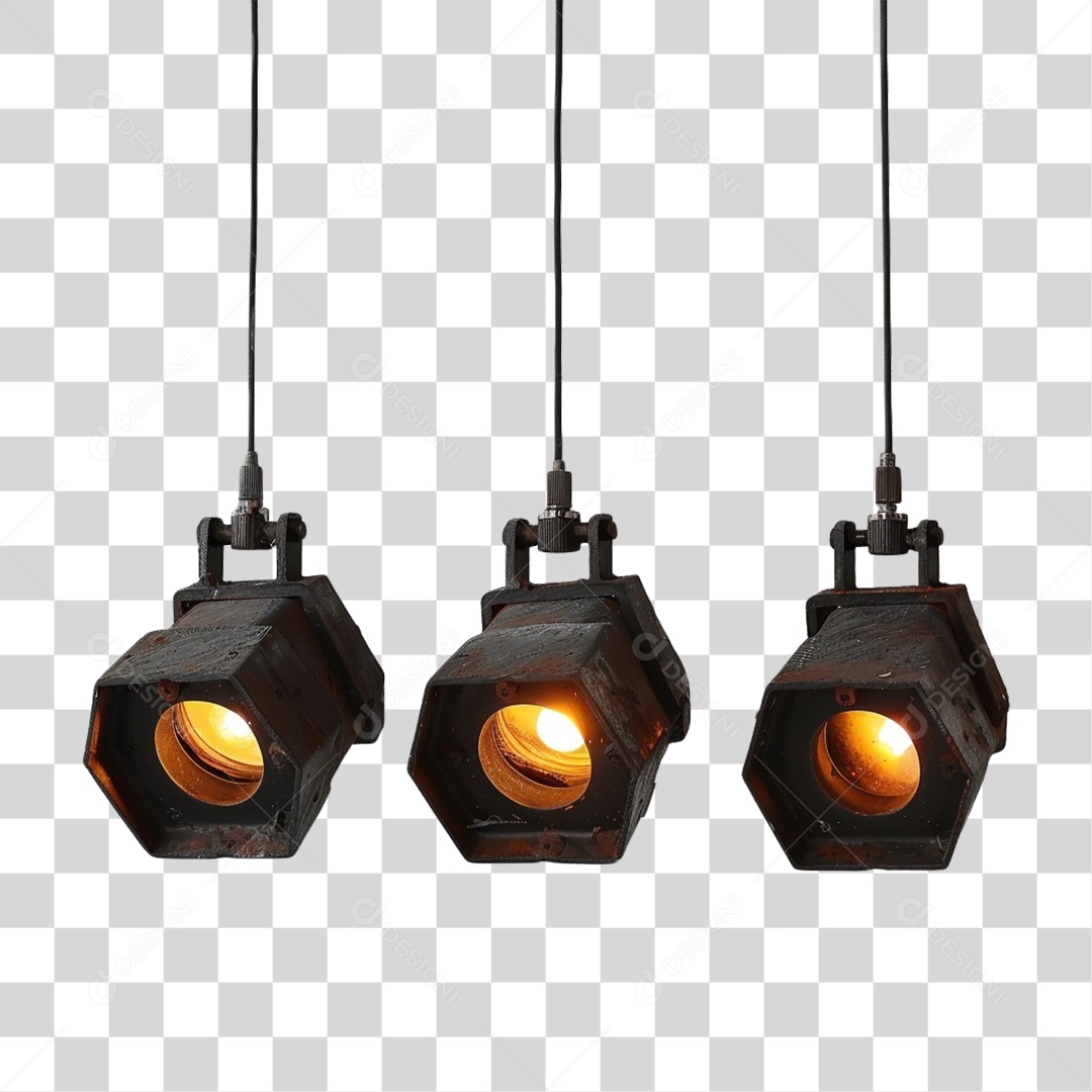 Luminárias de Metal Lâmpadas PNG Transparente