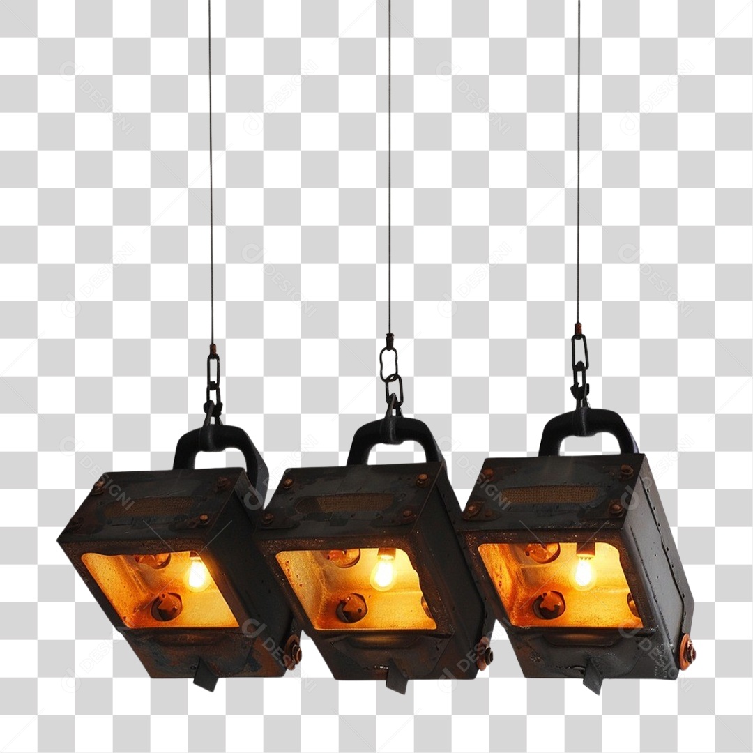 Luminárias de Metal Lâmpadas PNG Transparente