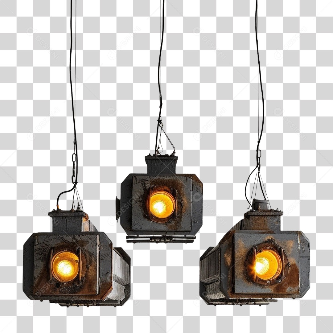 Luminárias de Metal Lâmpadas PNG Transparente
