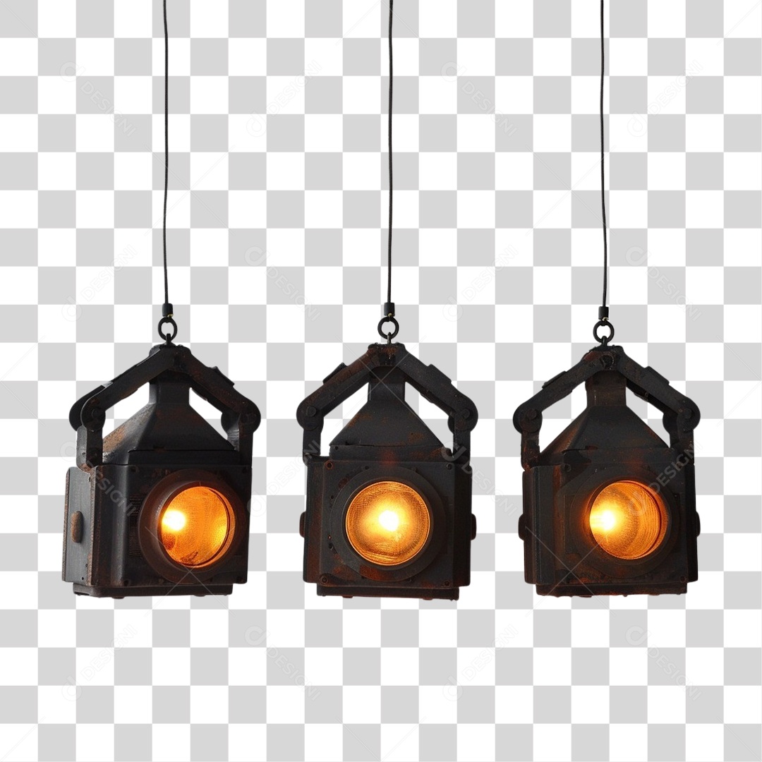 Luminárias de Metal Lâmpadas PNG Transparente
