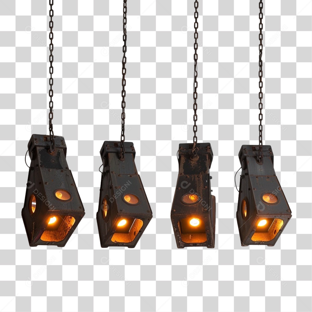 Luminárias de Metal Lâmpadas PNG Transparente