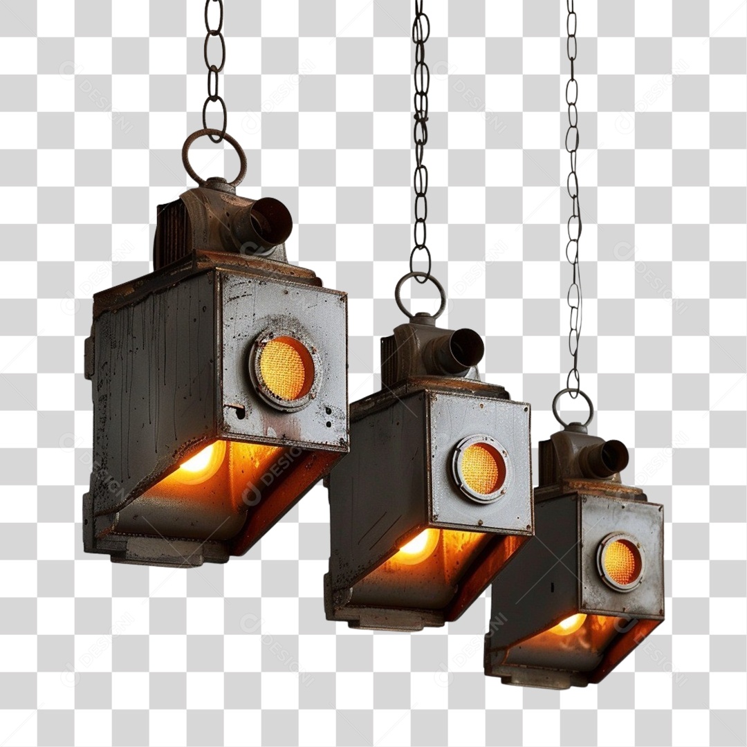 Luminárias de Metal Lâmpadas PNG Transparente