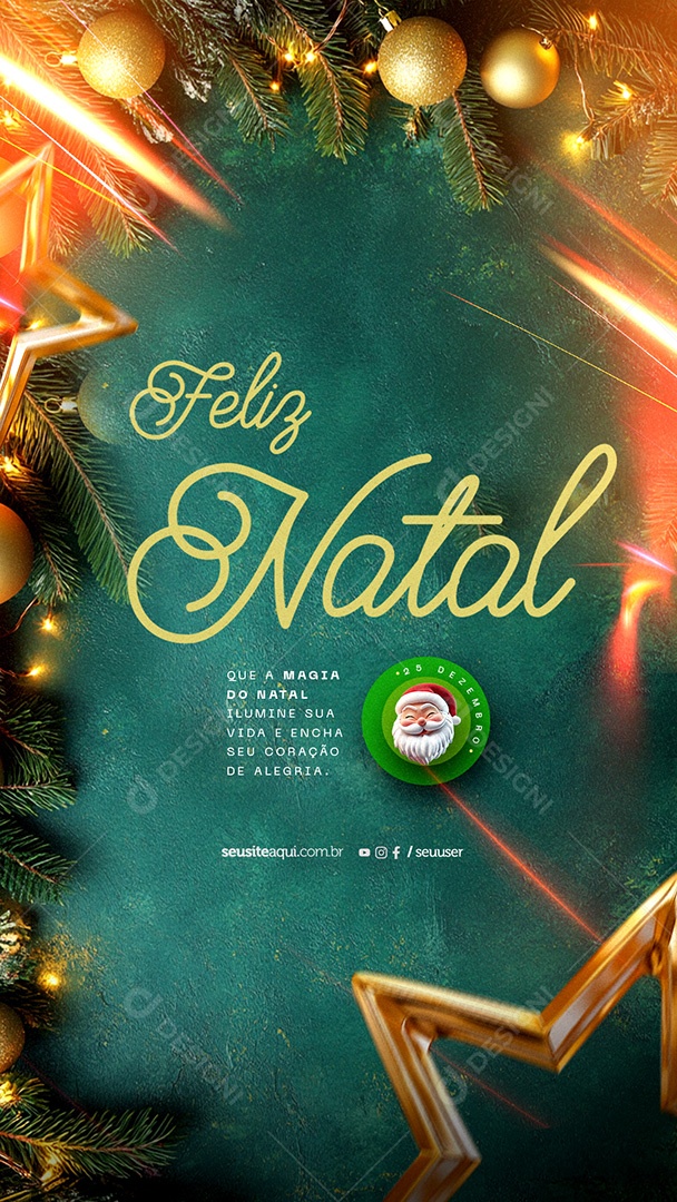 Merry Christmas 25 December Social Media PSD Editable