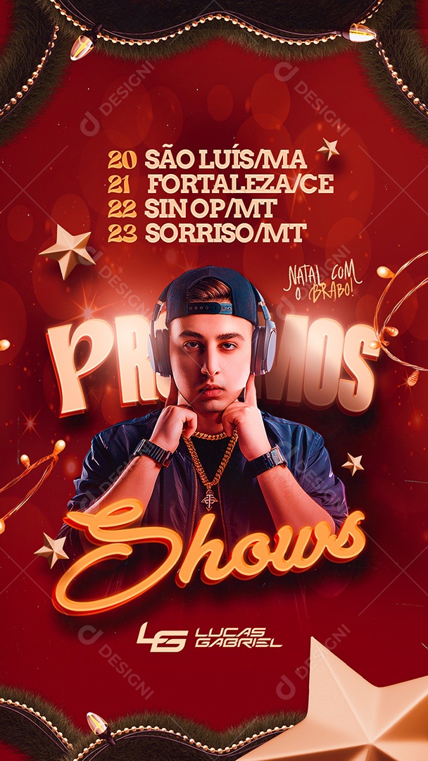 Story Flyer Shows Christmas Social Media PSD Editable