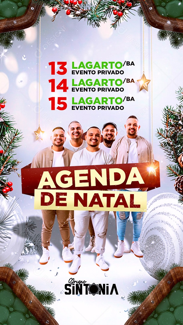Story Flyer Shows Agenda de Natal Social Media PSD Editável