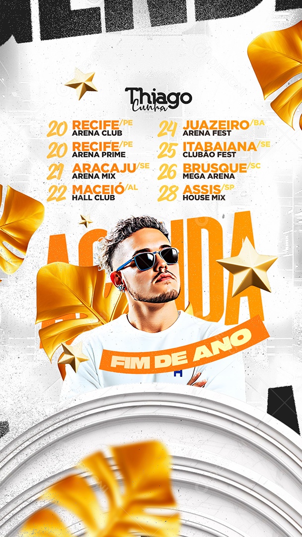Flyer Shows Agenda Fim de Ano Social Media PSD Editável