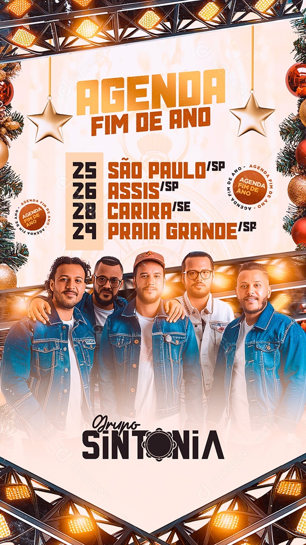 Flyer Shows Fim de Ano Social Media PSD Editável