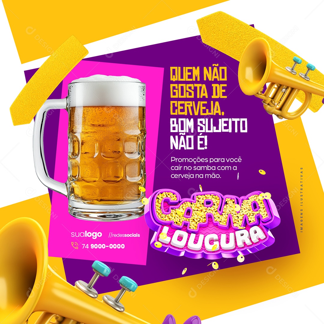 Cervejaria Carna Luocura Social Media PSD Editável