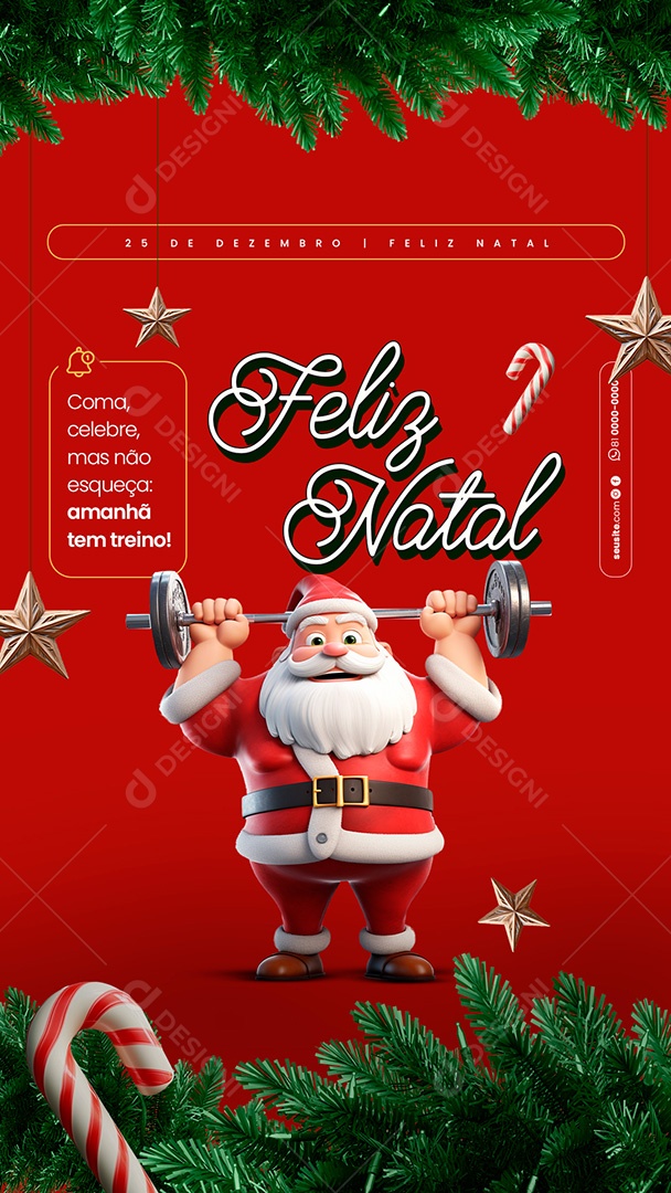 Story Academia Feliz Natal Social Media PSD Editável