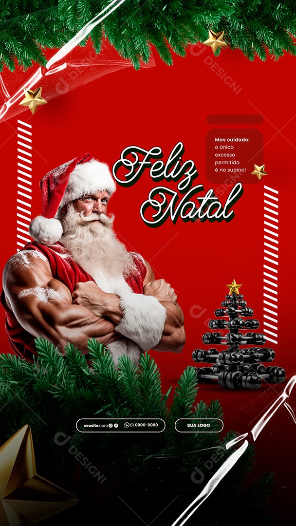 Story Academia Feliz Natal Social Media PSD Editável