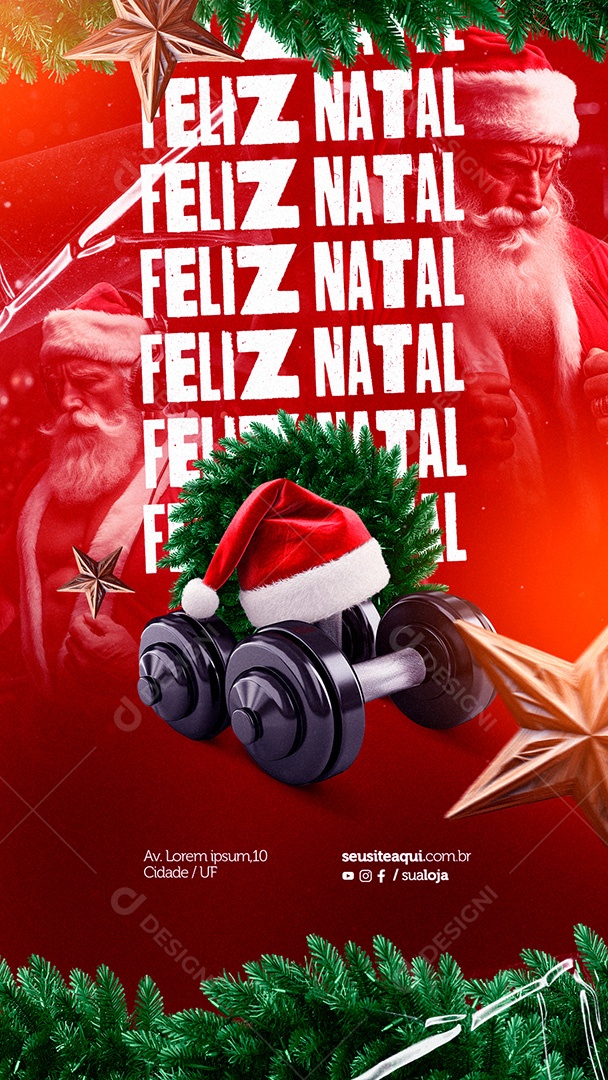 Story Academia Feliz Natal Social Media PSD Editável