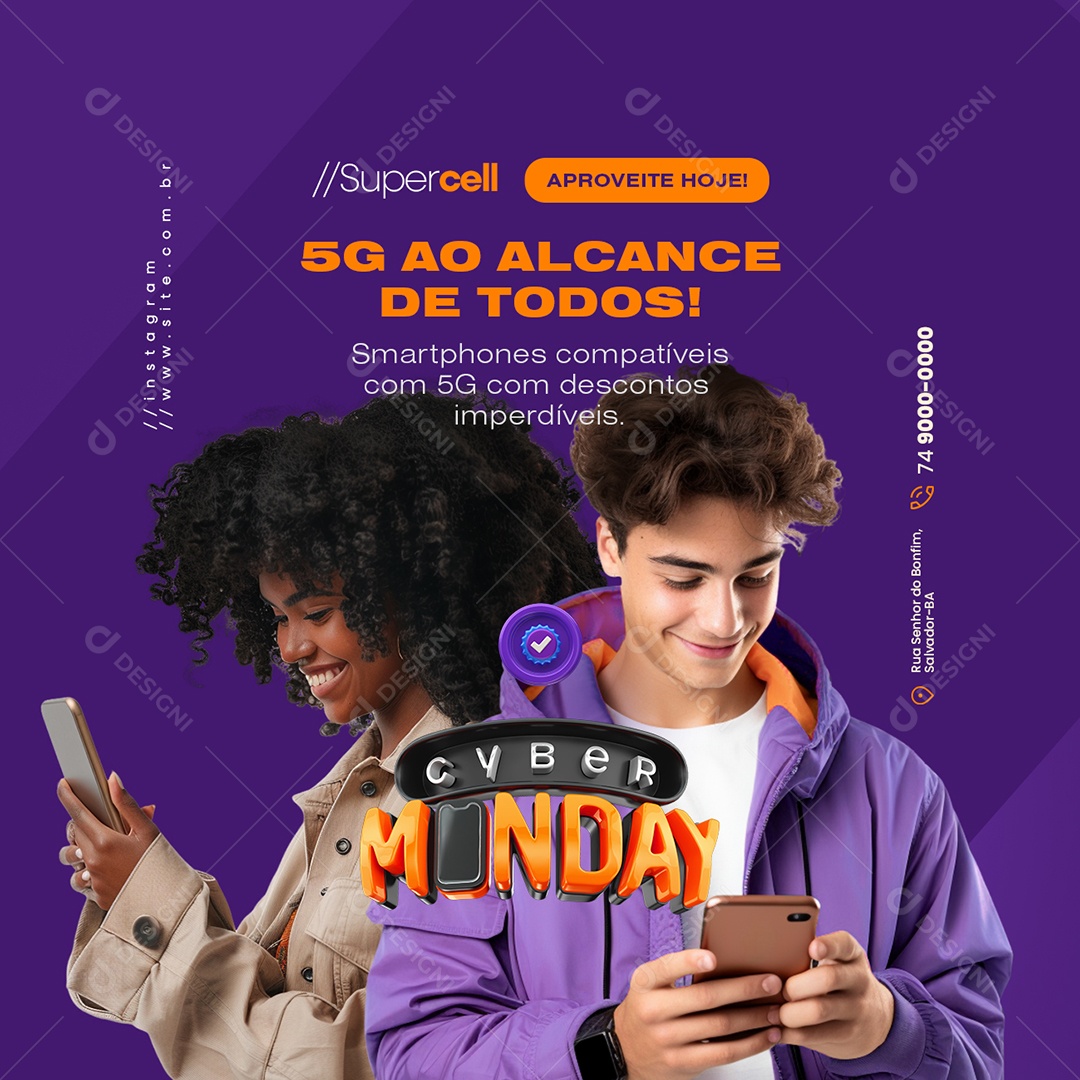 Cyber Monday Loja de Eletrônicos Ao Alcance de Todos Social Media PSD Editável